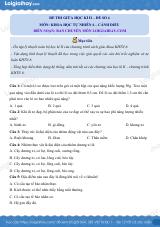 Đề thi giữa kì 2 KHTN 6 Cánh diều - Đề số 4